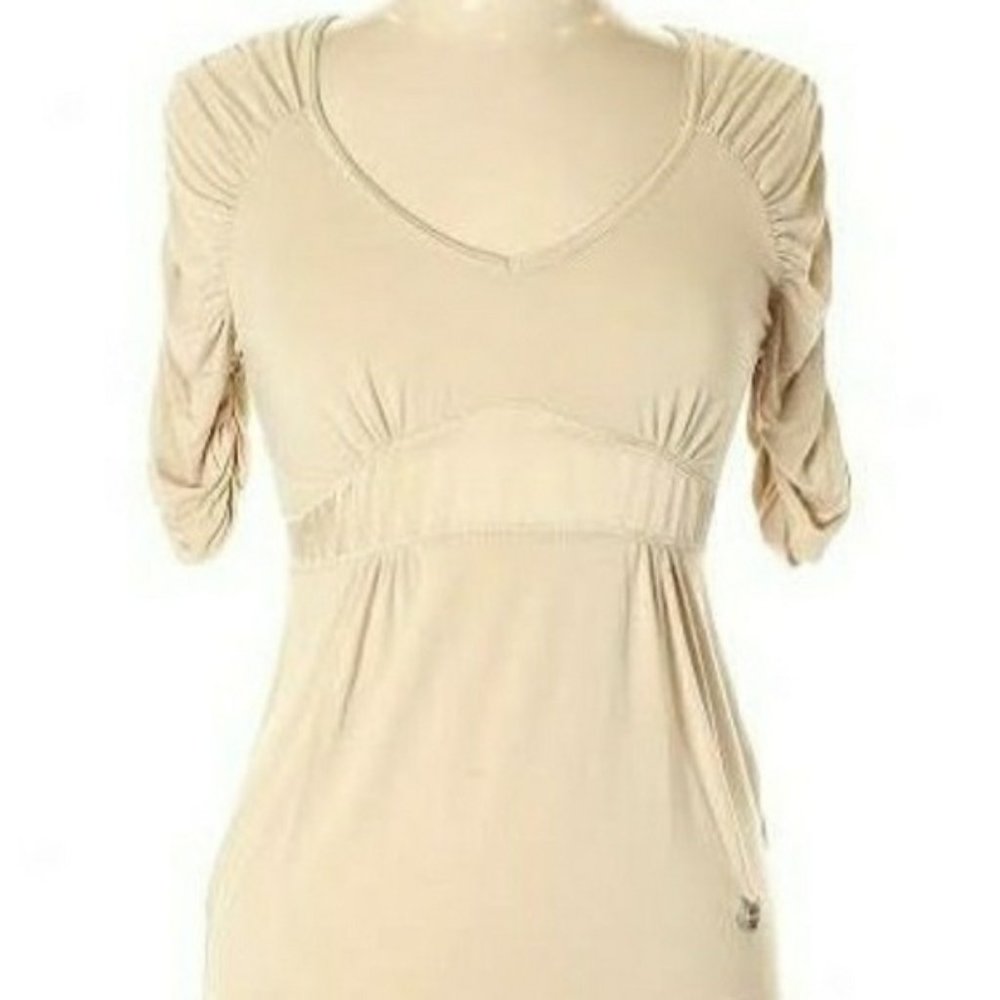 Karen Millen • Black V- Neck Short Sleeve Silk Top